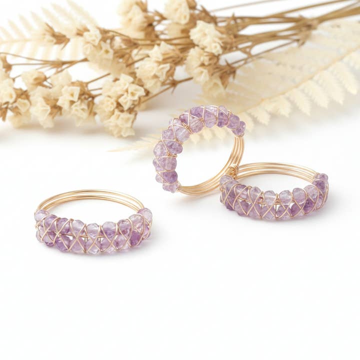 Anillo Piedra Amatista para venta al por mayor de Produtos Namasté