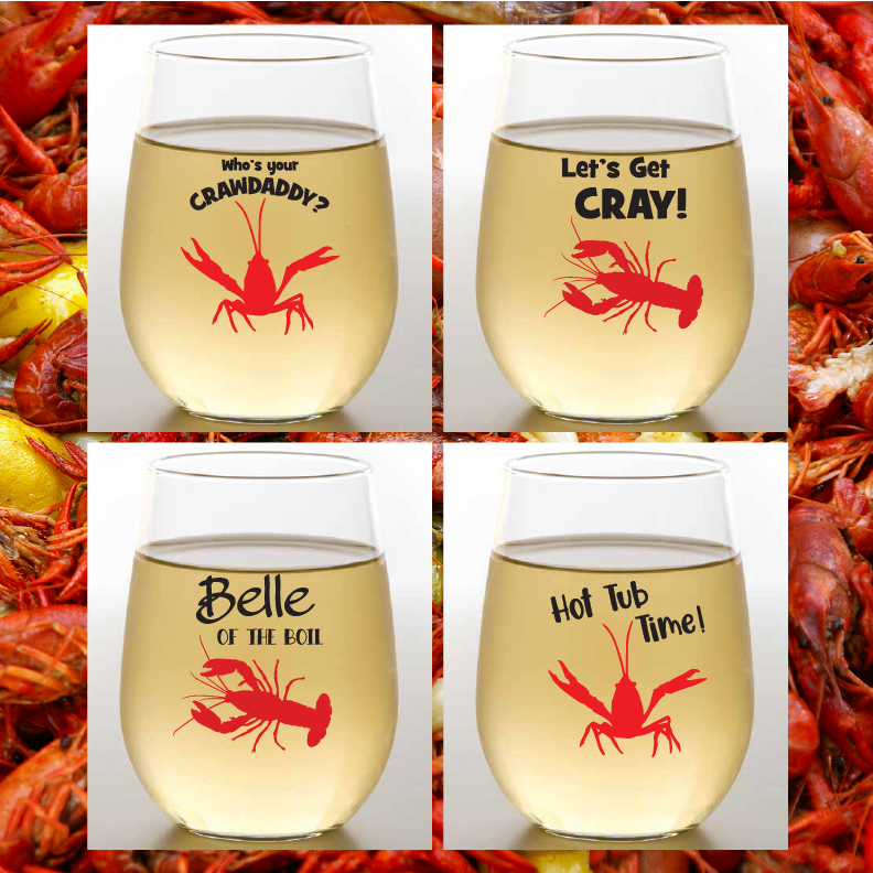 Wine-Oh! - Wholesale Wine Glass - CLOSEOUT LOUISIANA Assorted Unbreakable Plastic Wine Glasses9