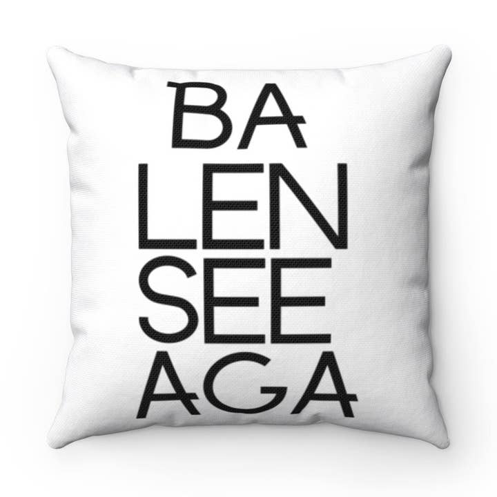 Ba Len See Aga Kissen, 18 x 18, Modeschöpfer 18 x 18 Kissen, inspiriertes Dekokissen, Akzentkissen für den Großhandel von QuotesOn LLC