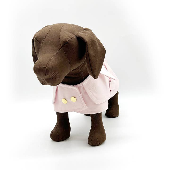 DoggieCoutureNY – Großhandel Haustiermantel – Hund – DCNY Trenchcoat mit Gürtel - Blush Pink