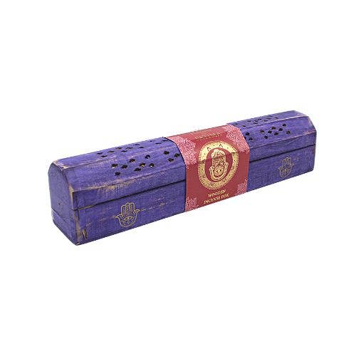 Green Tree Incense Box Purple Hand of Fatima for wholesale by Green Tree