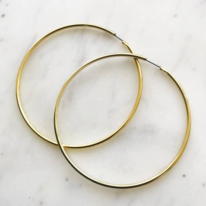 Carmen Miller Jewellery - Wholesale Hoop earrings - Caitlin Gold Plated Hoops