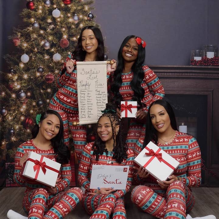 Red Family Matching Christmas Reindeer Pajamas for wholesale on Faire3