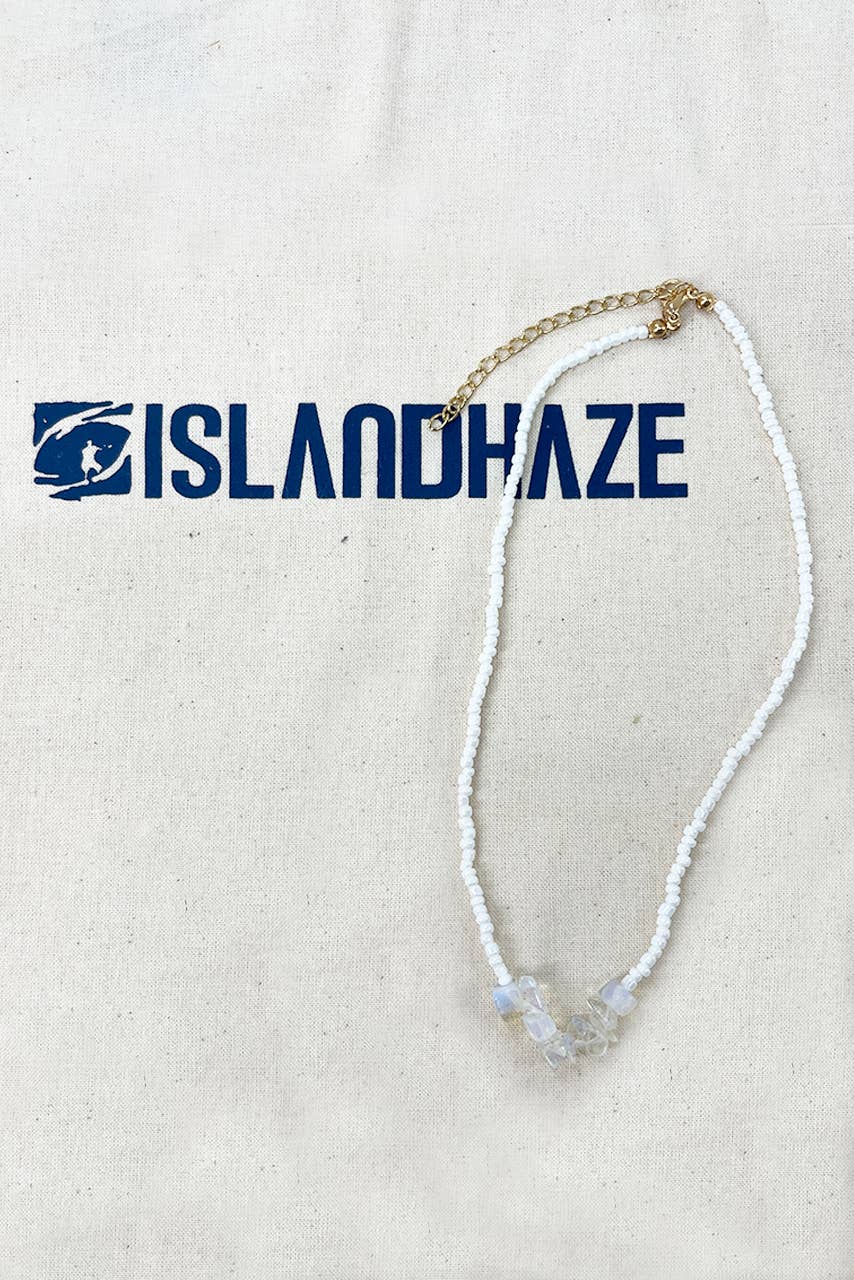 Islandhaze - Wholesale Beaded/Pearl Necklace - Rice  Beads with crystal stone necklace11