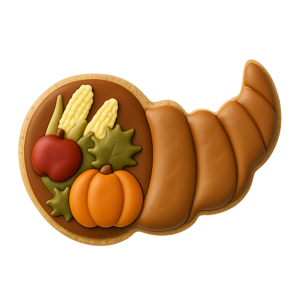 CookieCutter.com - Wholesale Cookie Cutter - Cornucopia Cookie Cutter 3.25 in B17352