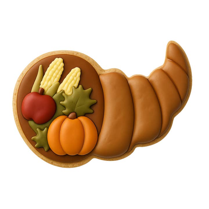 CookieCutter.com - Wholesale Cookie Cutter - Cornucopia Cookie Cutter 3.25 in B17352