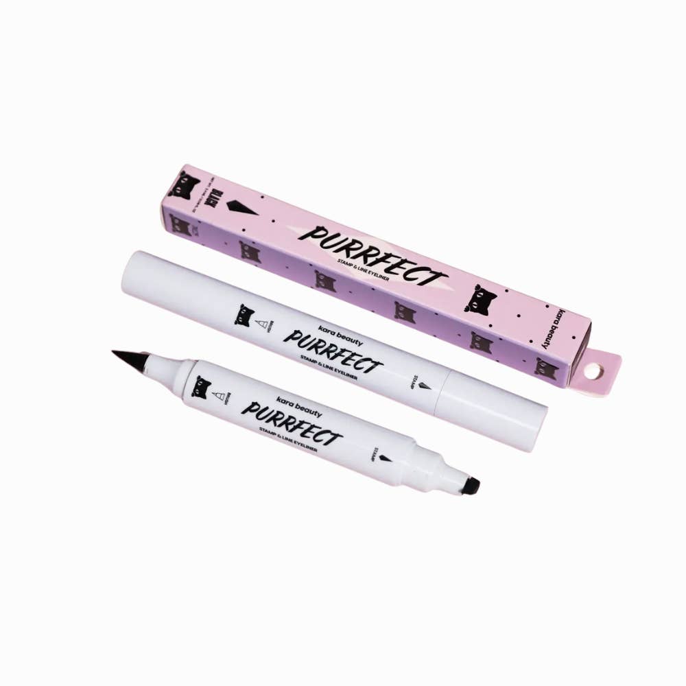 Kara Beauty - Vente Eyeliners/crayons - Eyeliner en tampon et ligne PURRFECT - Yeux de chat parfaits pour Halloween