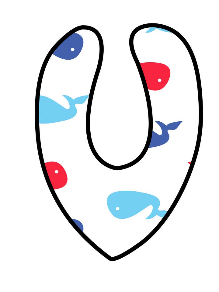 Hvaler Blå Økologisk tørklæde hagesmæk for engroshandel hos New Jammies