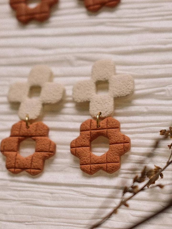 Dainty Floral Dangles for wholesale by Kind Clay Collective