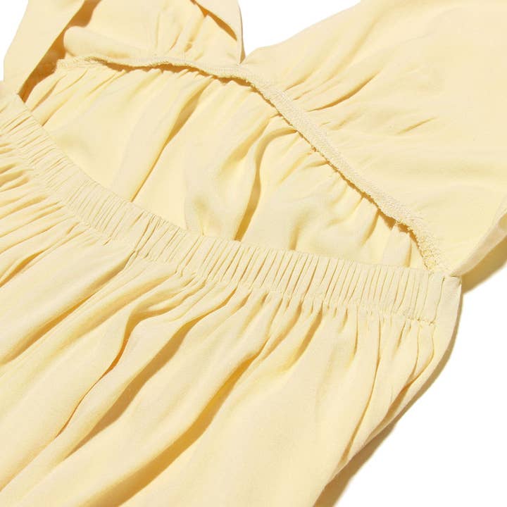 Yellow Slip resort maxi swing dress for wholesale on Faire