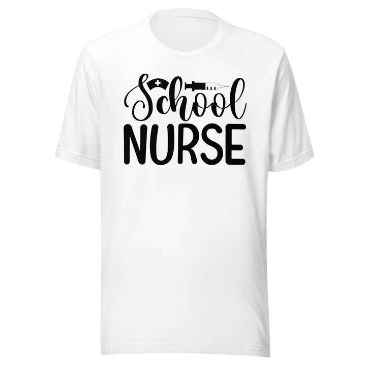 Camiseta Unissex Enfermeira Escolar por atacado de Black and Gifted LLC
