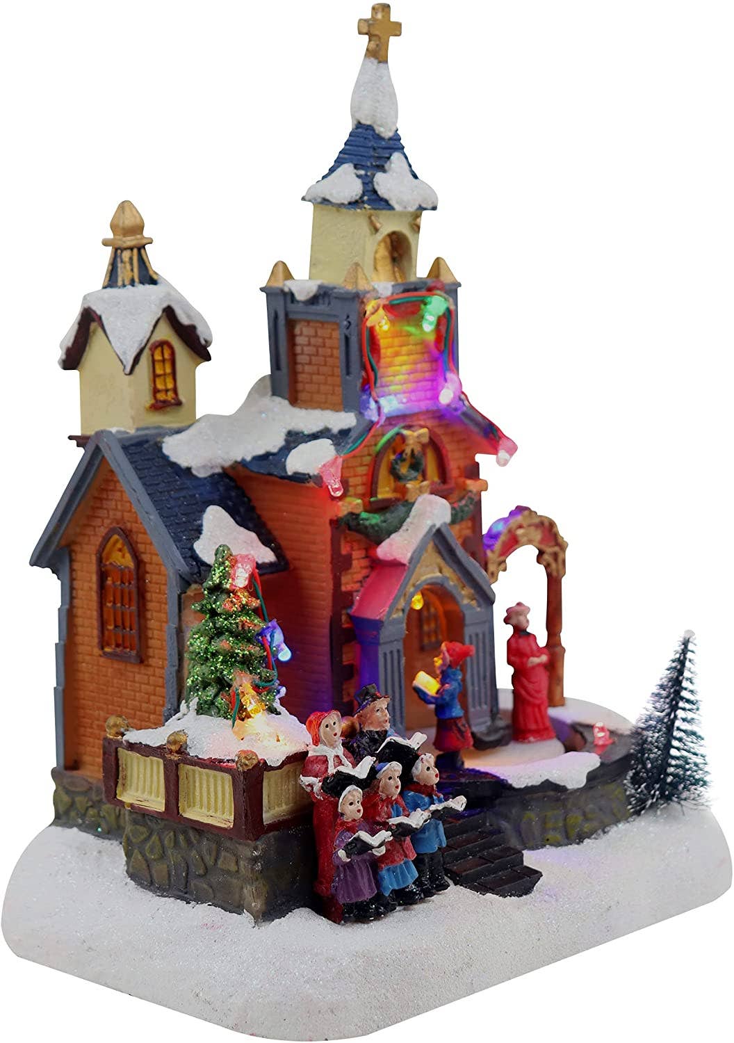 Top Treasures – Engroshandel Julepynt – Kirke Scene Animeret Juleby1