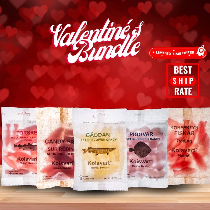 Ensemble de poissons Kolsvart | 5 saveurs. 2 caisses de chaque pour la vente par Casacella Foods