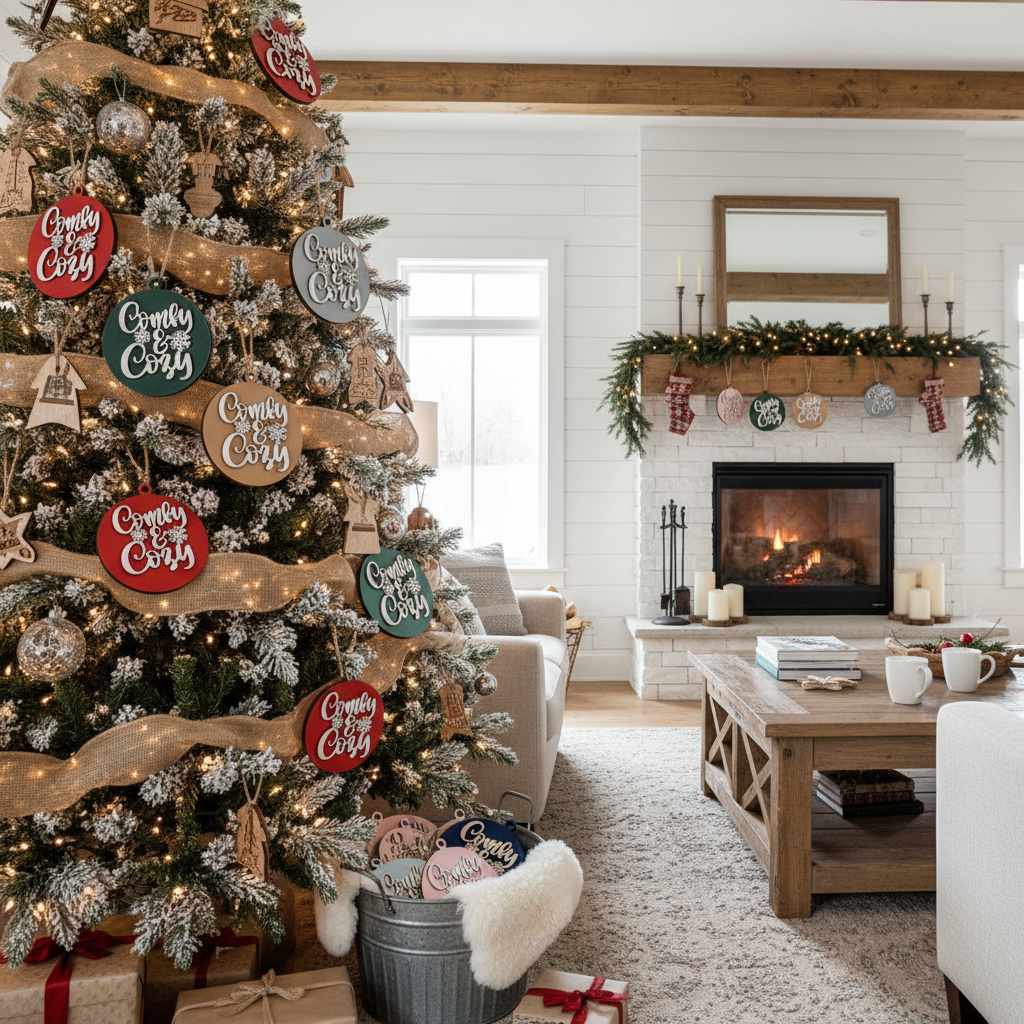 Gia Roma - Wholesale Ornament - Hanging Christmas Decor + Handmade Wooden Ornament Funny22