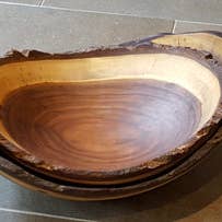 Petermans Boards and Bowls Inc. - Wholesale Serve Bowl - 10" BLACK WALNUT OVAL BOWL