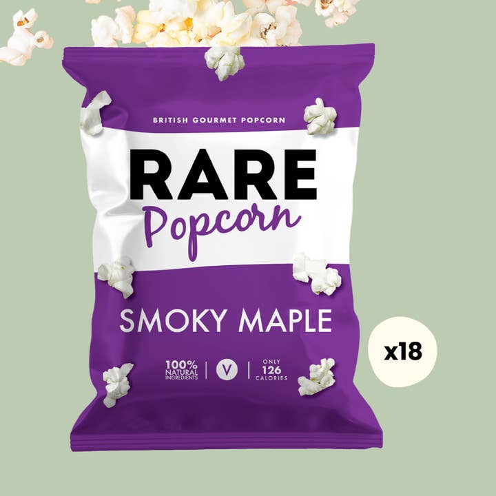 RARE Smoky Maple Popcorn Case of 18 | Vegan, Natural for wholesale by RARE Popcorn