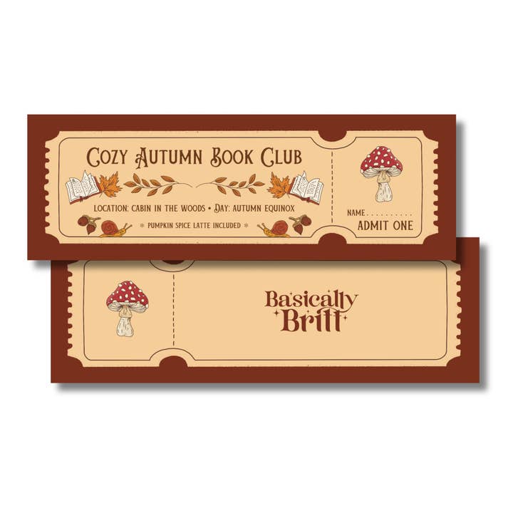 Marcapáginas - Tarjeta de Club de Lectura de Otoño Separador de Páginas para venta al por mayor de Basically Britt