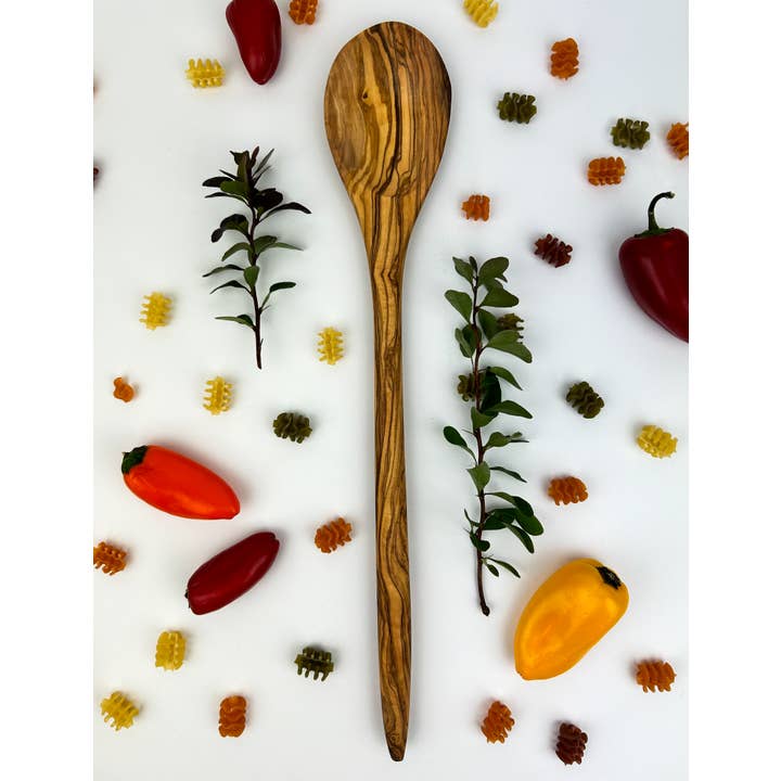 Long Olive Wood Spoon for wholesale by Natural OliveWood