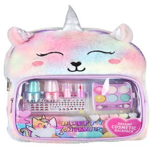 Playkidz My First Princess Washable Real Makeup Set with Designer Floral Cosmetic Bag