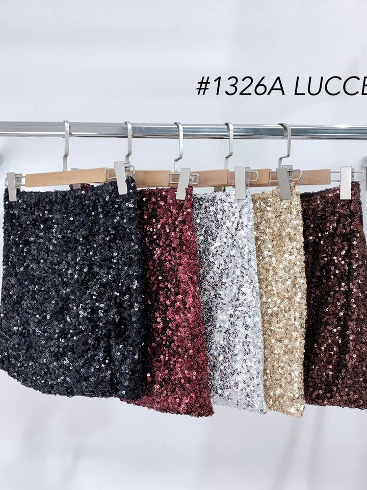 LUCCE - Wholesale Skirt - Women's - Sequin skirt - 1326A5