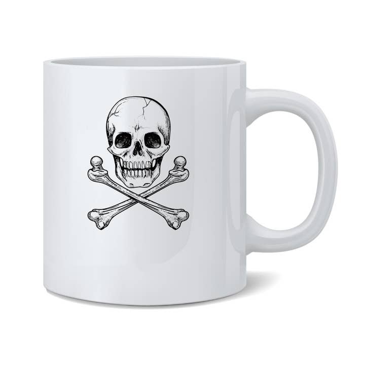Skull Cross Bones Poison Classic Creepy Horror Mug 11oz for wholesale by Gotham Gifts