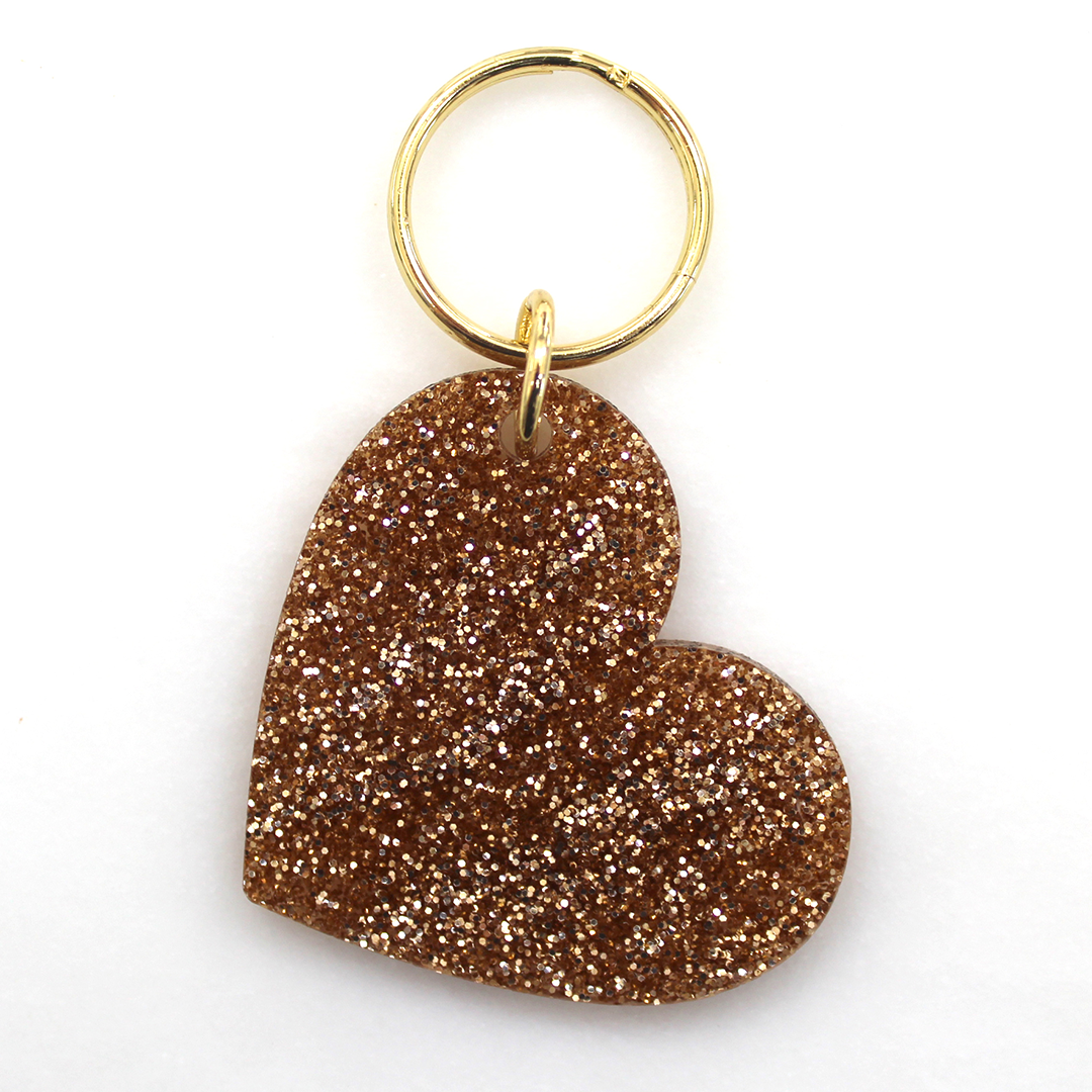 Lucky Feather – wholesale Keychain – Women's – Glitter Keychain - Shape - HEART1
