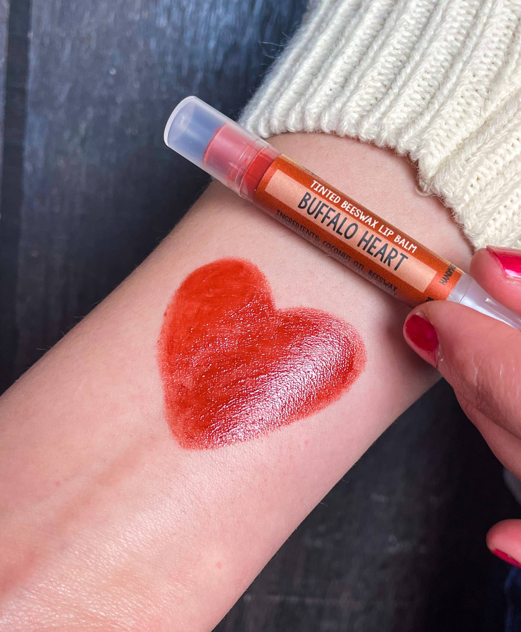 Messner Bee Farm - Vente Baumes à lèvres - Baume à lèvres teinté Coeur Buffalo4