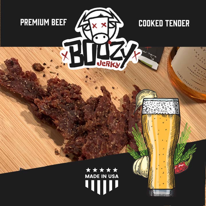 Boozy Jerky - Wholesale Jerky - Rosemary Garlicky Pilsner Beef Jerky6