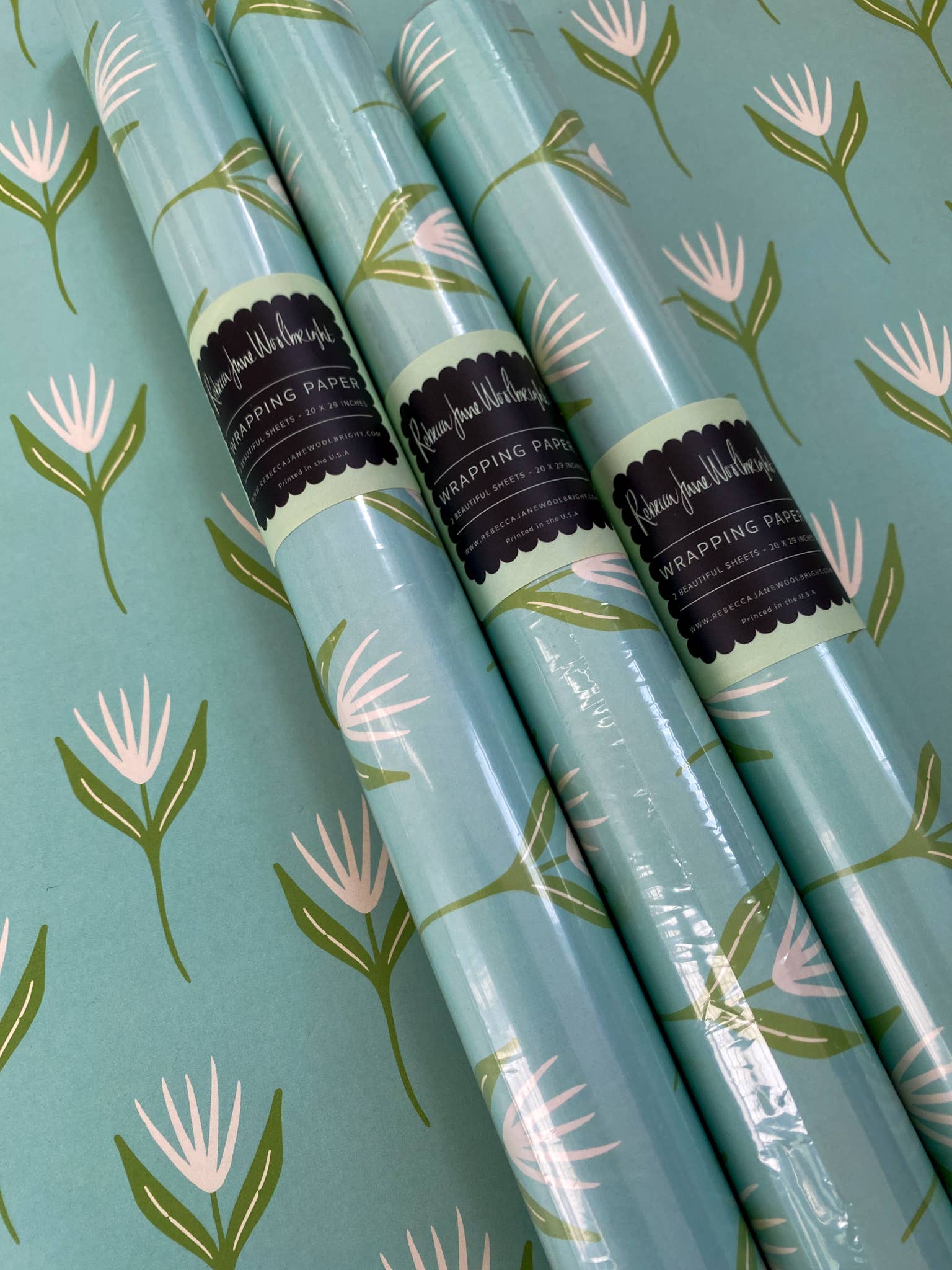 Rebecca Jane Woolbright - Wholesale Flat Wrap - Step Into Spring Wrapping Paper –Floral Gift Wrap (2 Sheets)6