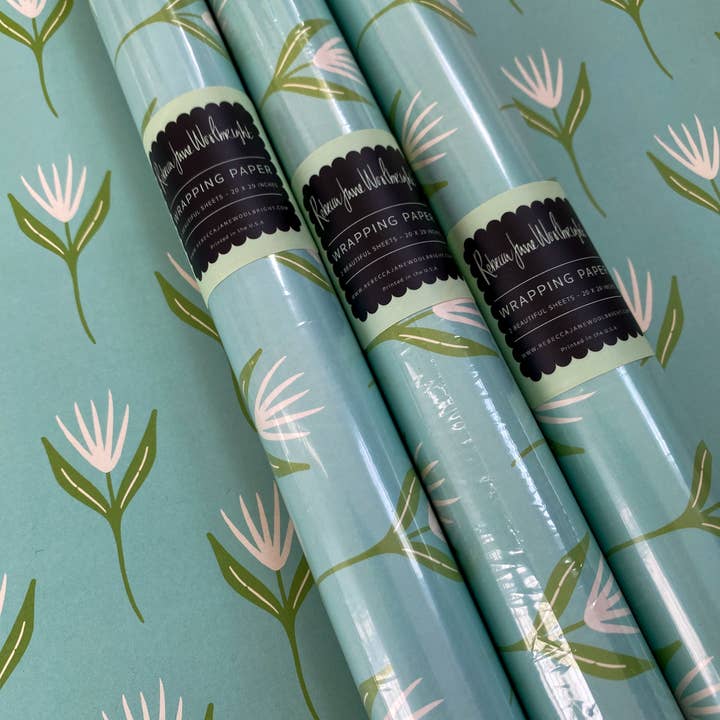 Rebecca Jane Woolbright - Wholesale Flat Wrap - Step Into Spring Wrapping Paper –Floral Gift Wrap (2 Sheets)6