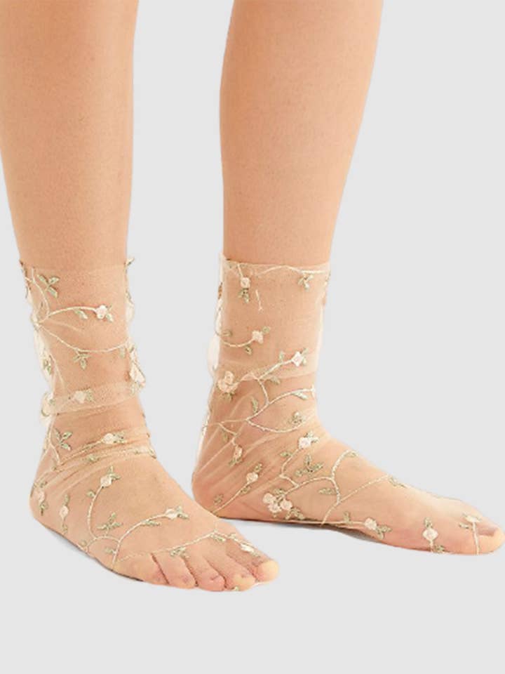 Spring Fling Sock - Pink for wholesale by High Heel Jungle