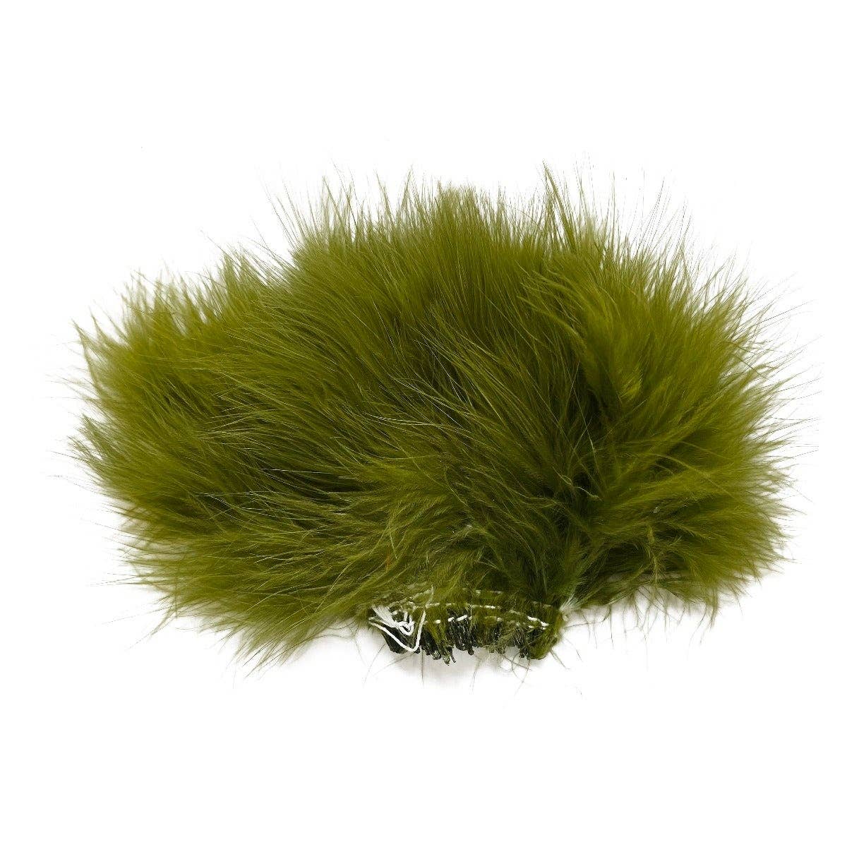 Zucker Feather Products - Wholesale Craft Supplies - Strung Turkey Marabou Blood Quill Feathers 4-5" - OLIVE0