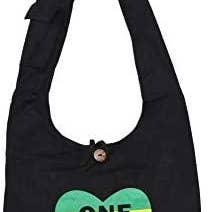 Mandala Crafts – wholesale Crossbody bag – Women's – Mandala Crafts Crossbody Shoulder Boho Bag, Bohemian Hippie Sling Purse for Women, Gifts (Black Rasta One Love)