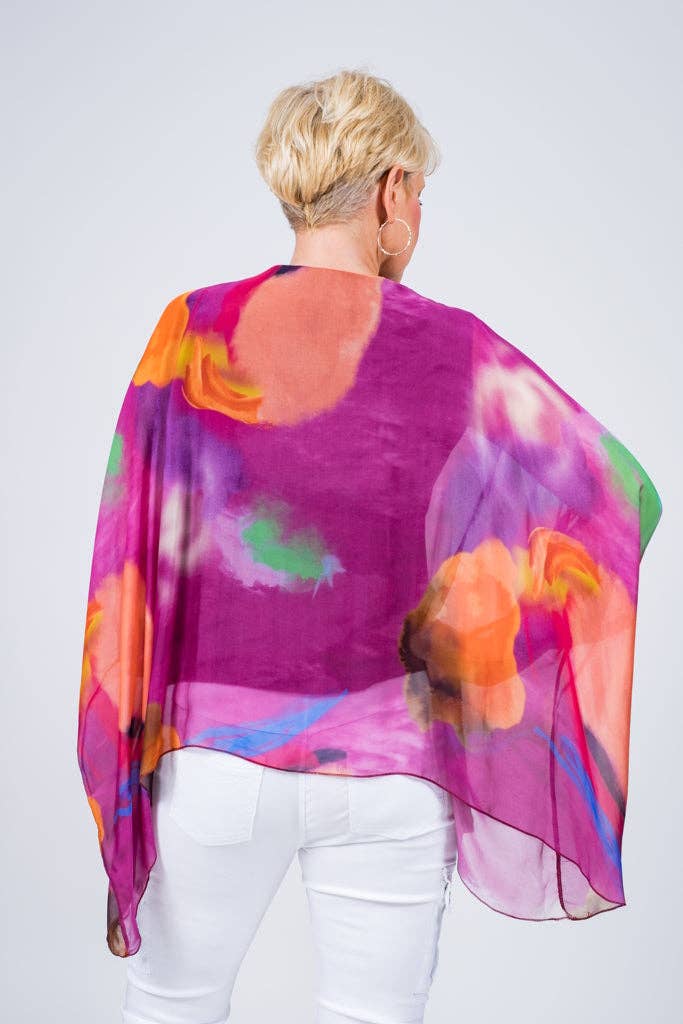 TINA Stephens Italy/Tees By Tina - Wholesale Kaftan - Women's - Sofia Sunrise Silk Kaftan (BQ201U)8