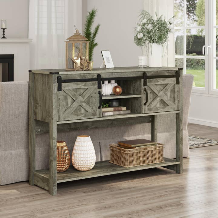 Heynemo - Wholesale Console Table - Farmhouse Entryway Table with Storage, 46" Console Table21