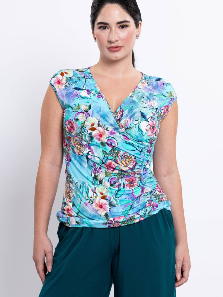 Nova Tank, Néctar Azul Verdoso, Bambú para venta al por mayor de Blue Sky Clothing Co LLC