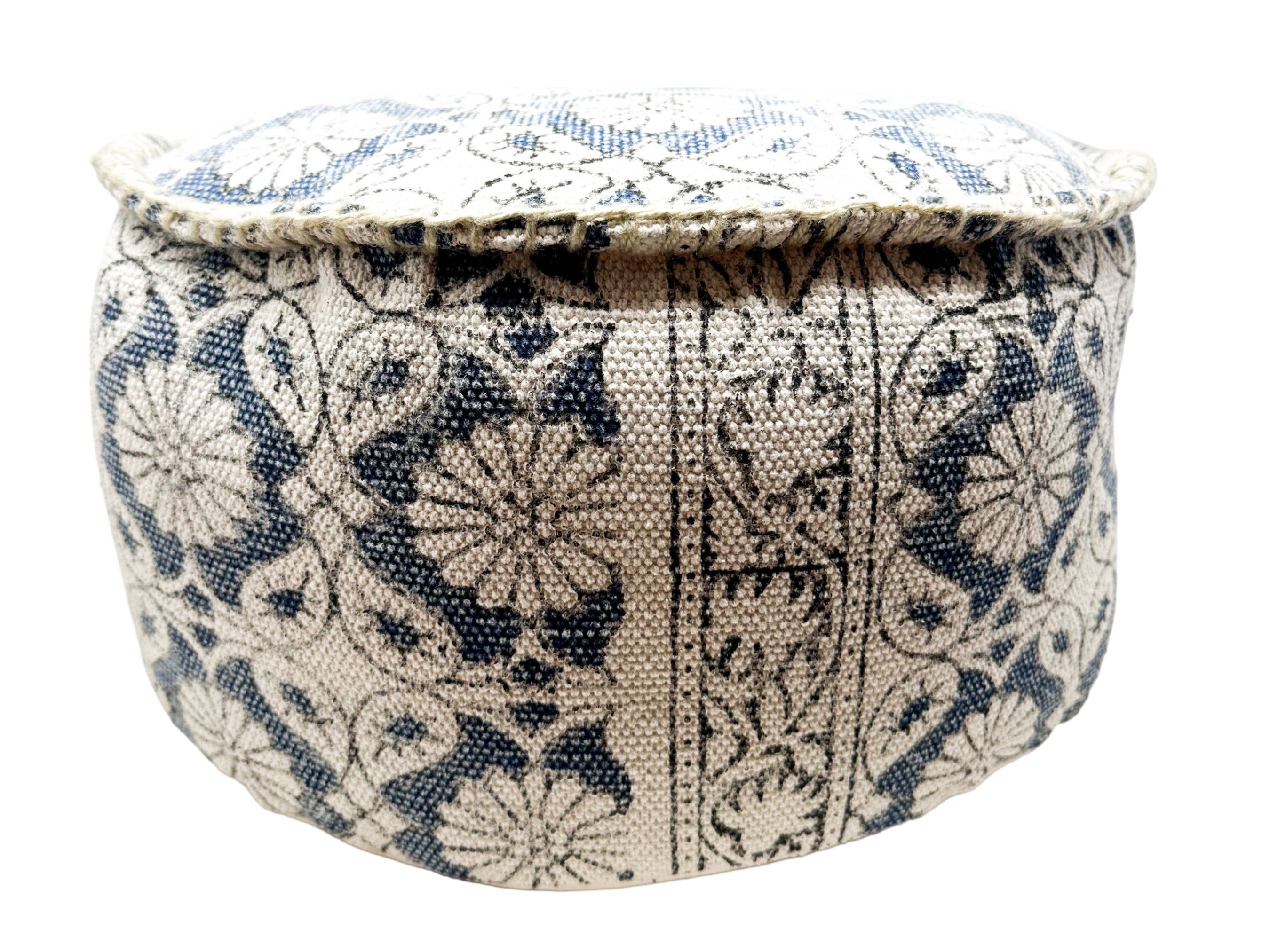 Asia West - Wholesale Pouf - Round Pouf/Ottoman/Stool-Cotton Canvas7