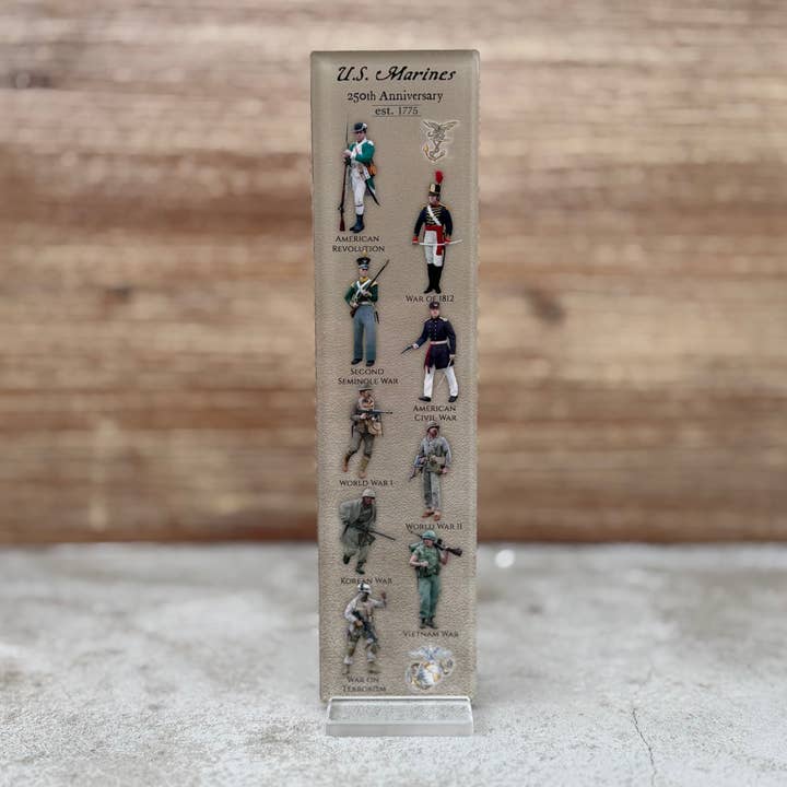 "Marines" Acrylic Art 2.5"x9" for wholesale by History America