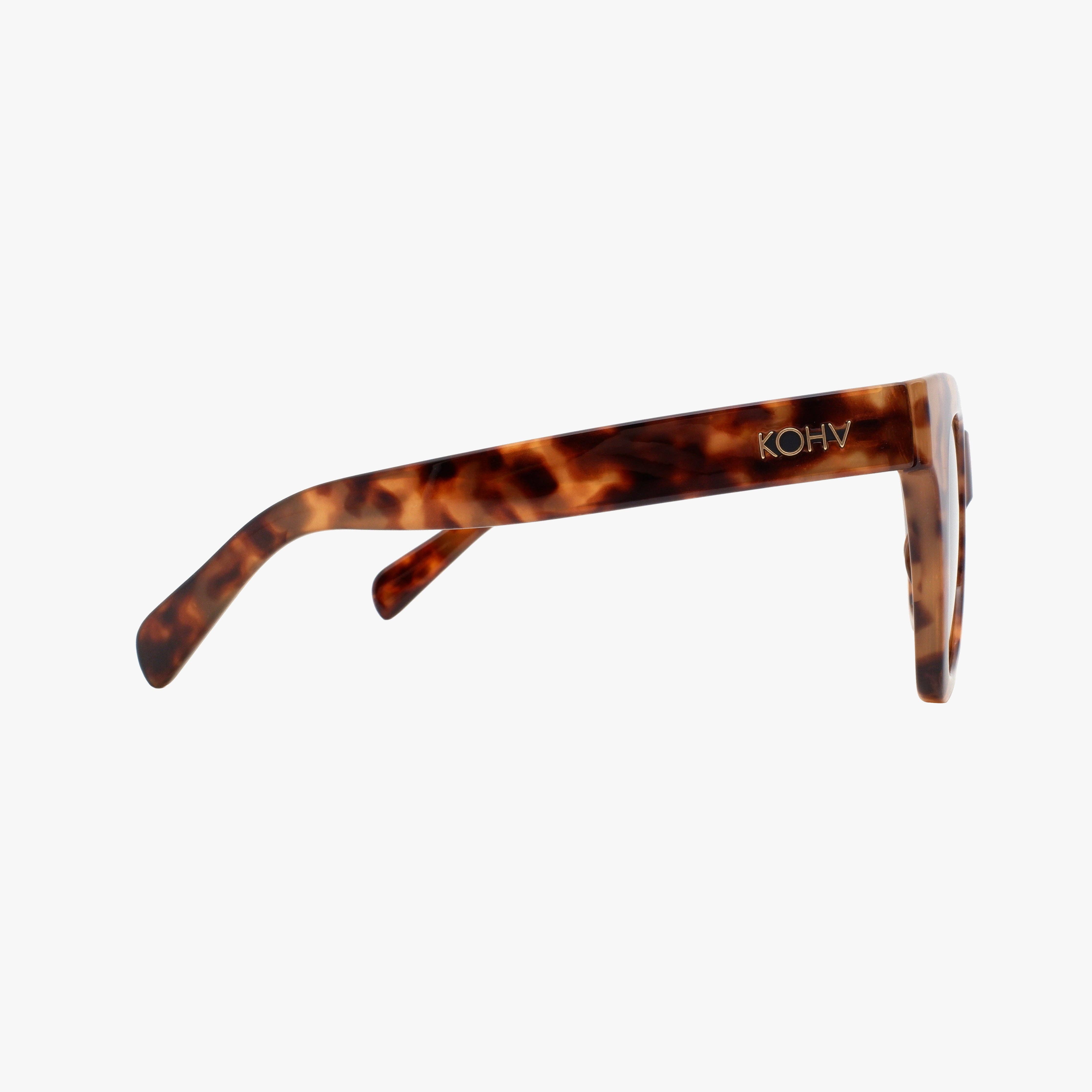 Kohv Eyewear - Wholesale Sunglasses - Women's - BAILEY AMBER TORTOISE Polarized Oversized Square Sunglasses1
