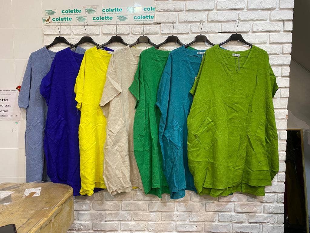 la maison des fibres naturelles - Wholesale Tunic - Women's - Tunic 62804 100% linen made in Italy49