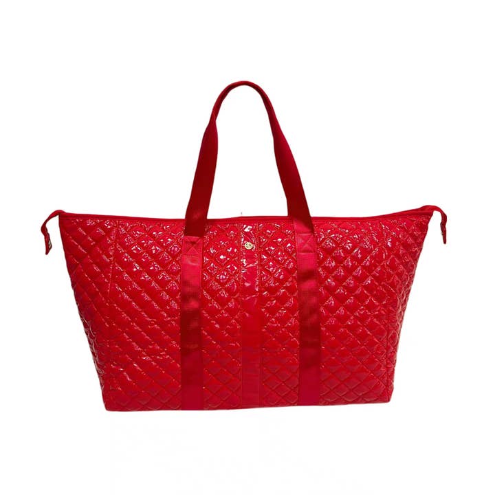 Lemonbella Cherry Diamond Weekender Duffle Valentine Bag for wholesale by Lemonbella
