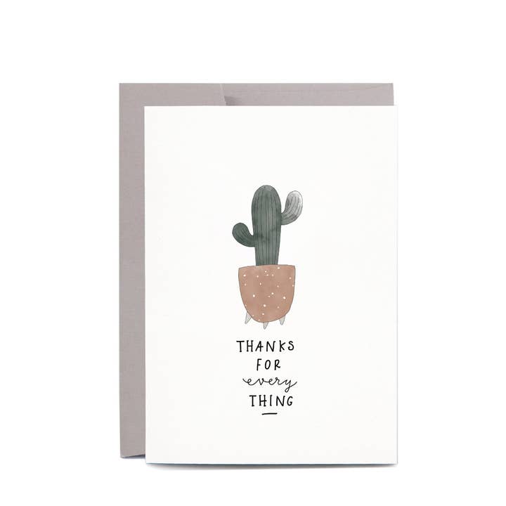 Thanks for Everything Greeting Card for wholesale by In the Daylight