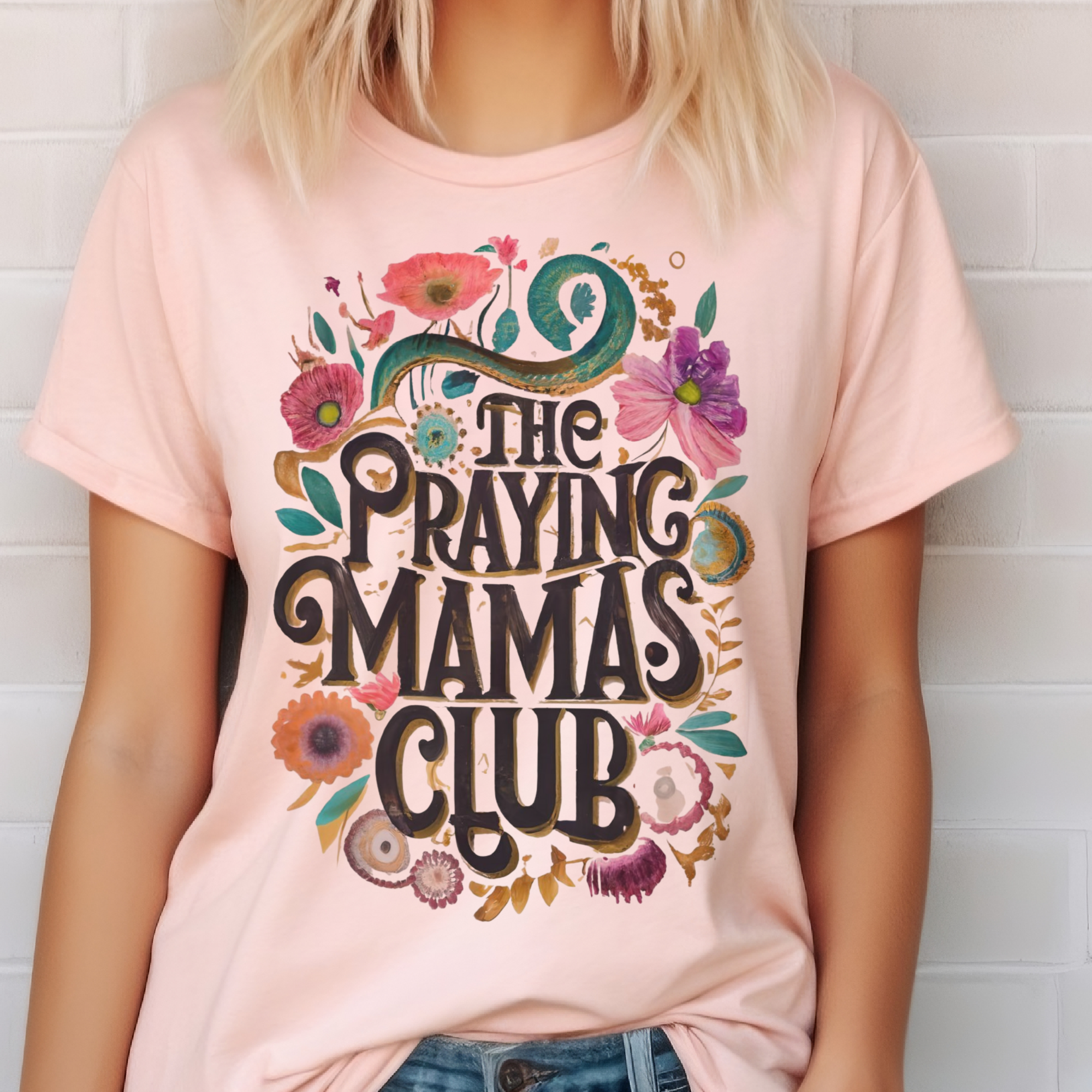 Par.tees by Party On! - Wholesale T-Shirt (Graphic) - Women's - Mom Faith Praying Club Mother's Day Religious Graphic Tee3