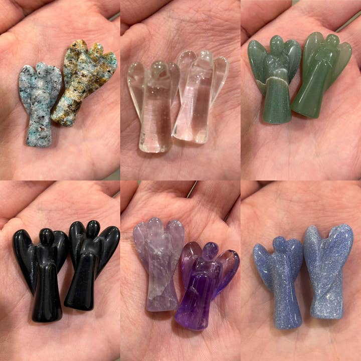 Gemstone Angel Figurines in 1-Inch – Wholesale Crystal Angel for wholesale by Keystone Crystals