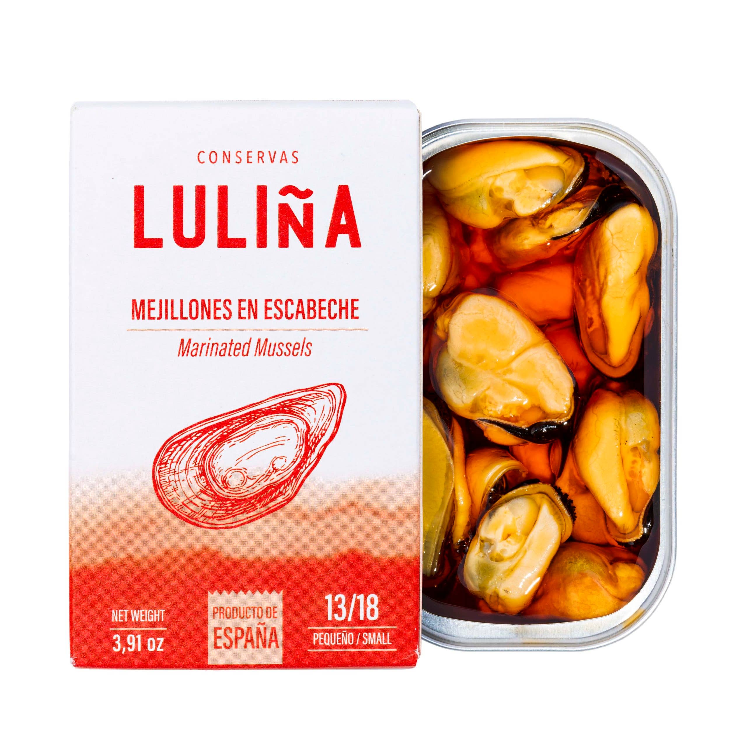 Made in Spain - Wholesale Fish/Seafood - Mussels in Marinade – 13/18 pieces, La Luliña0