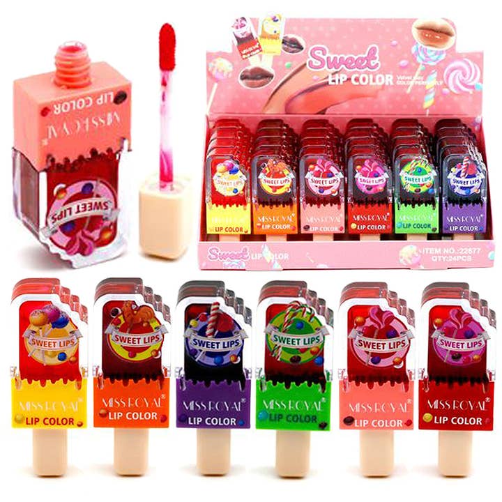 Cap Zone - Wholesale Lip Gloss - Sweets Popsicle Moisturizing Tint Lip Gloss