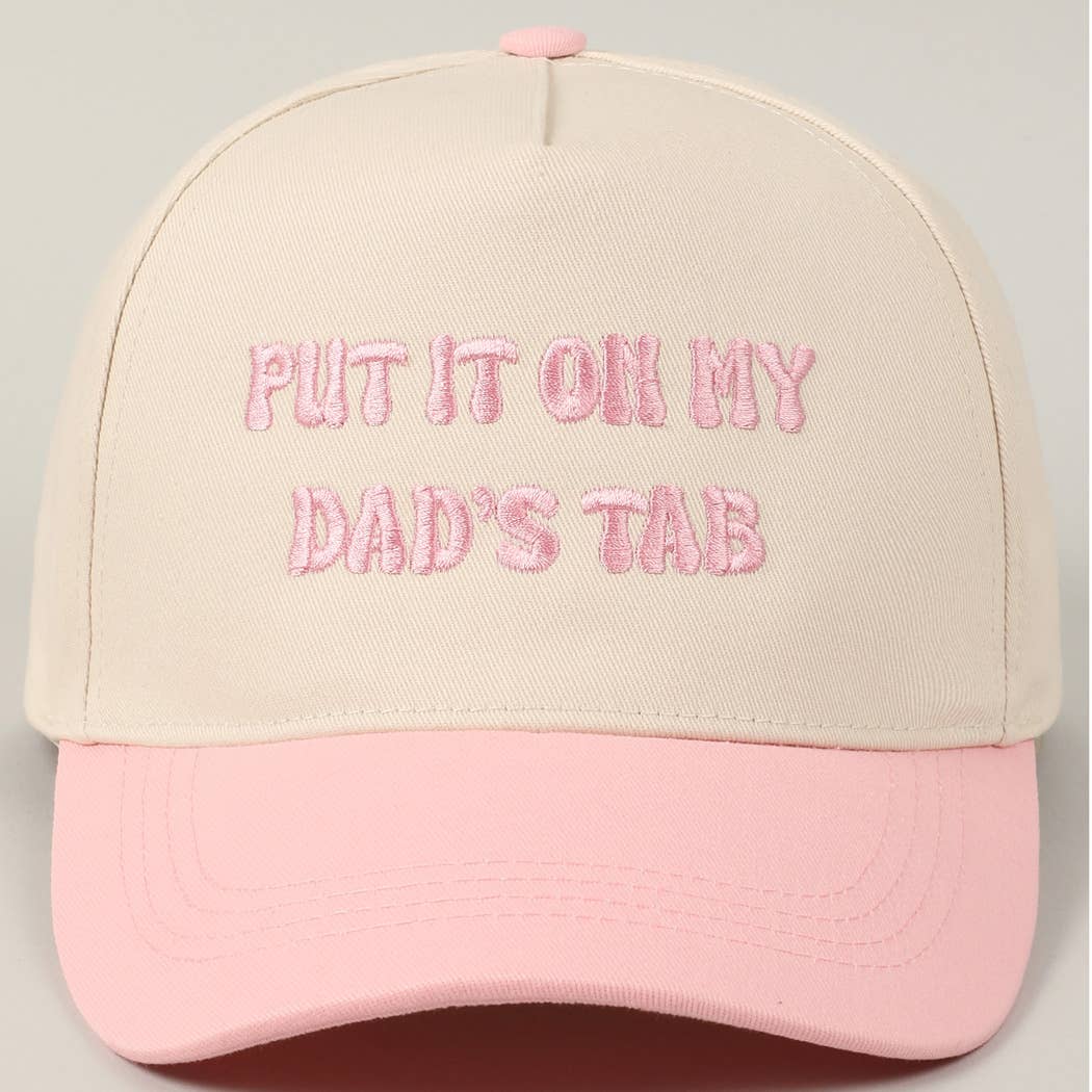 Fashion City - Wholesale Baseball Cap - Unisex - Put It On My Dad's Tab Embroidery Two-Tone Hat50