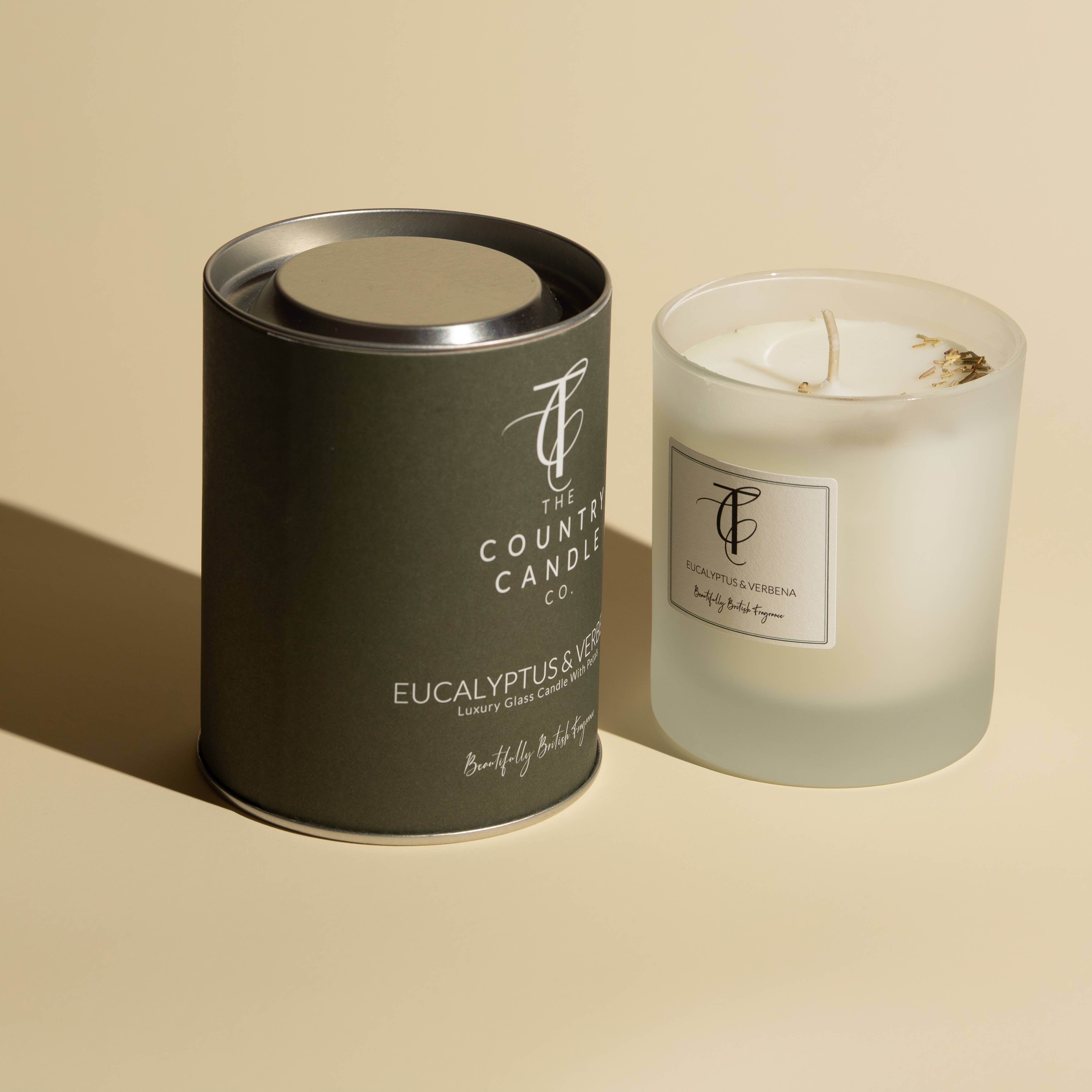 The Country Candle Co. – wholesale Jar/filled candle – Pastels-Eucalyptus & Verbena Pastel  30cl Glass Candle1