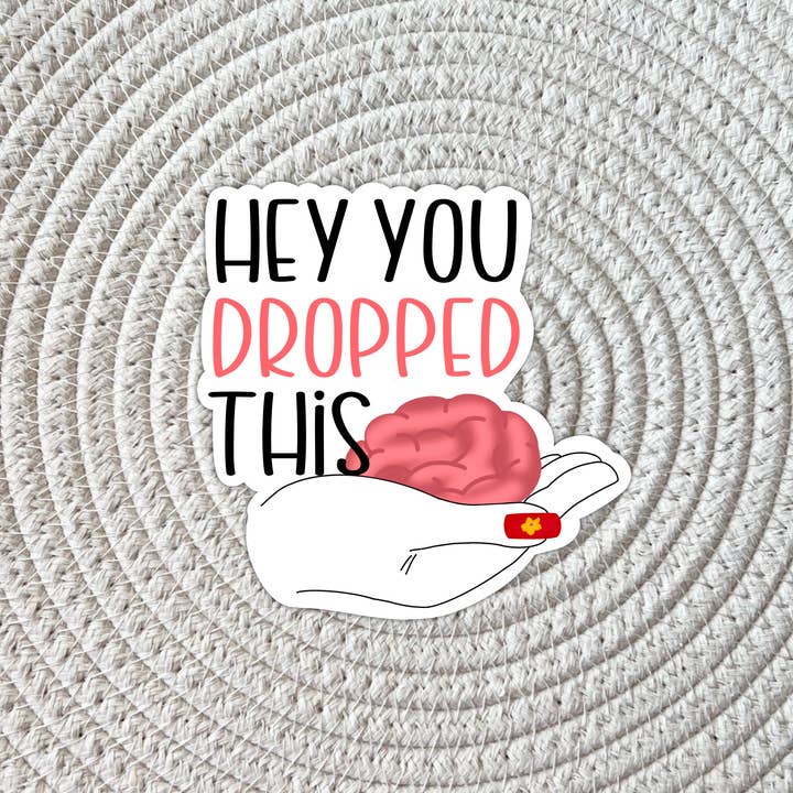 Ehi, hai lasciato cadere questo adesivo in vinile, Sarcasm Stickers per la vendita all'ingrosso da parte di AMA Printables