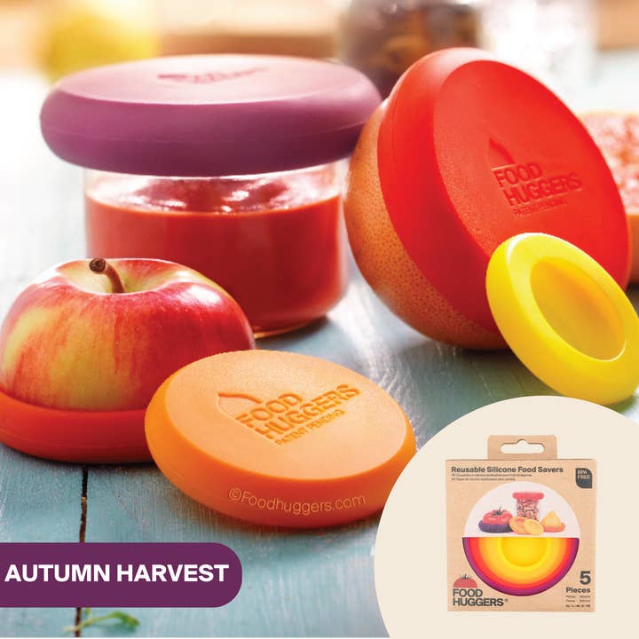 Food Huggers - Wholesale Food Storage Wrap/Bag - Autumn Harvest Food Huggers - Set of 5